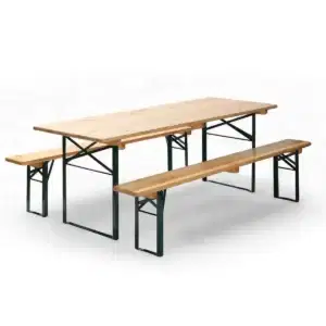 Bierzeltgarnitur Set Professional – Tisch 220×70 cm, 2 Bänke 220×25 cm