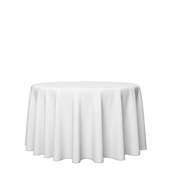 runde Tischdecke Damast Weiß (10 Größen)