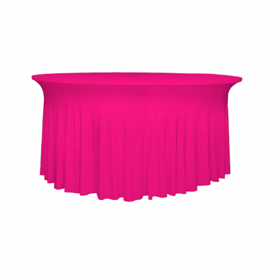 runde Tischhusse Pink