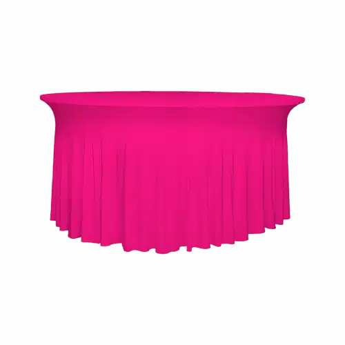 runde Tischhusse Pink