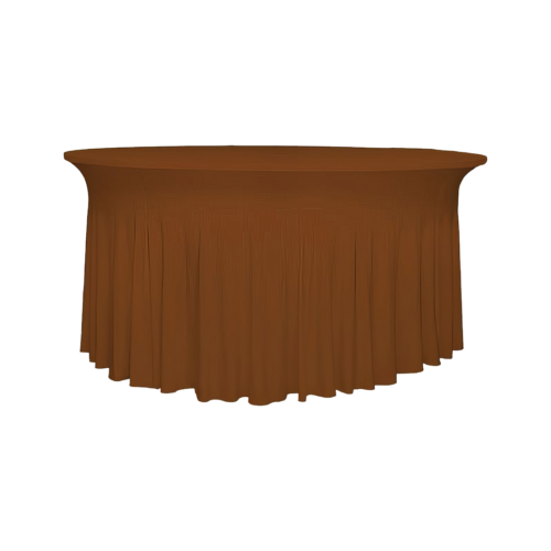 runde Deluxe-Tischhusse Schoko (3 Größen)