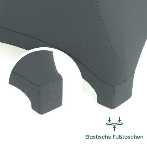 stehtischhussen elastische fusstaschen dunkelpetrol