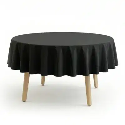 Tischdecke Catering rund Schwarz