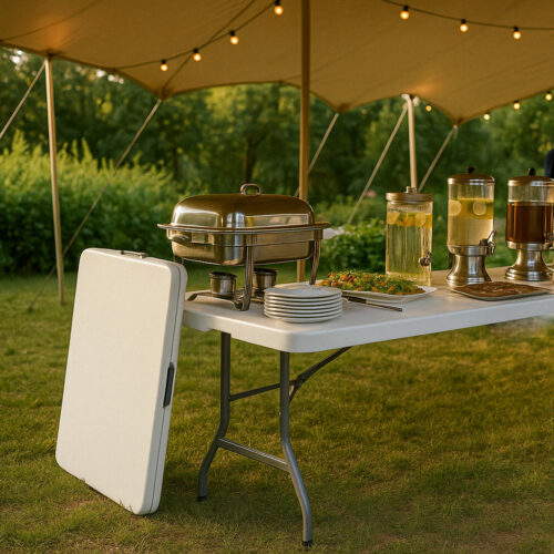 Catering-Klapptisch 80471 Weiß 183 x 76 cm