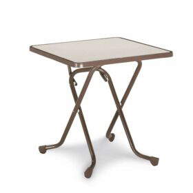 Scherenklapptisch Primo eckig 67 x 67 cm braun