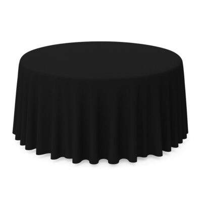 Runde Tischdecke Schwarz