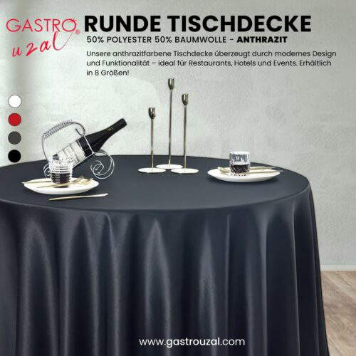runde tischdecke schwarz