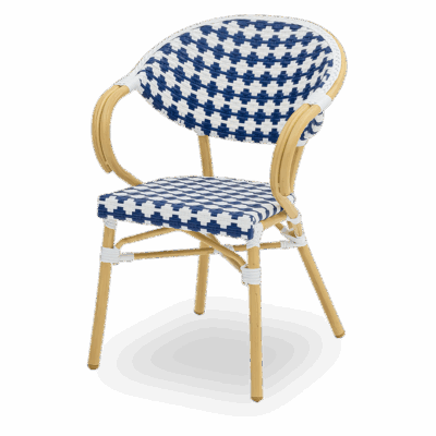 Technorattan-Stuhl CAMILLO Blau