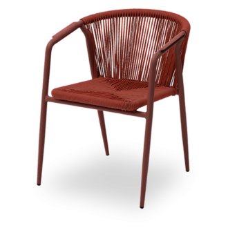 Technorattan-Stuhl LUIGI Rot