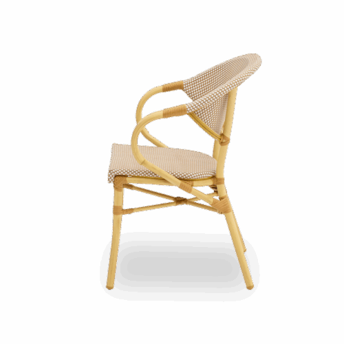 Technorattan-Stuhl CAMILLO Beige – Bild 3