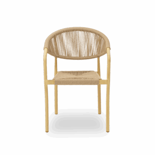 Technorattan-Stuhl CESARE Beige – Bild 4