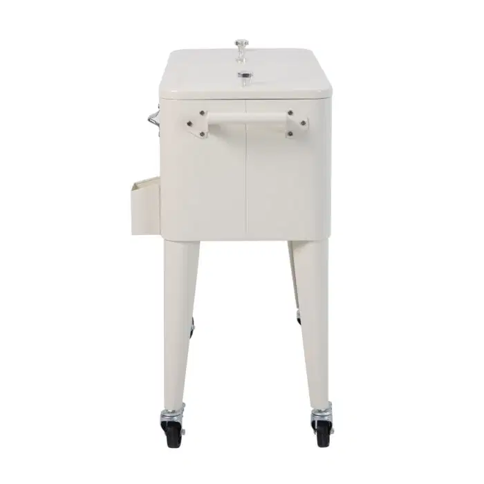 91391 icy rolling cooler cart beige 2