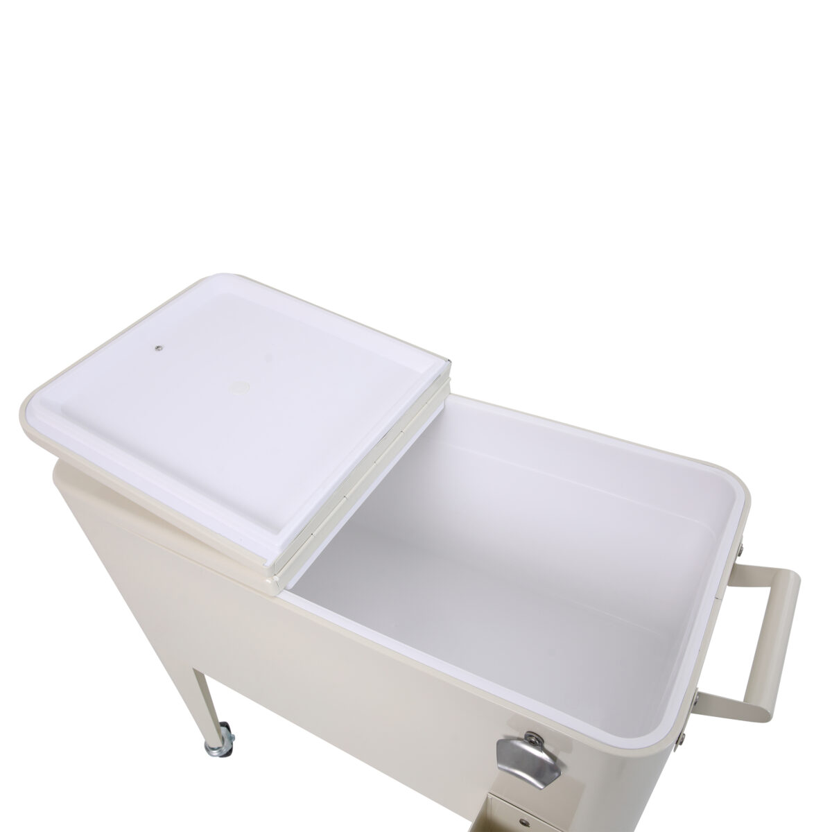 91391 icy rolling cooler cart beige 4 detail