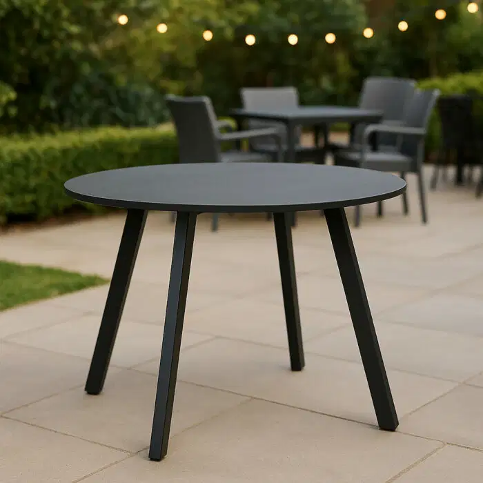 Gartentisch Halo 100 cm rund Schwarz