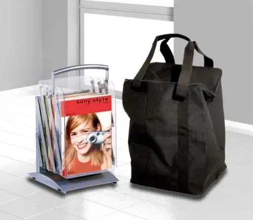 Prospektständer tec-art folder inkl. schwarzer Nylontasche – Bild 3