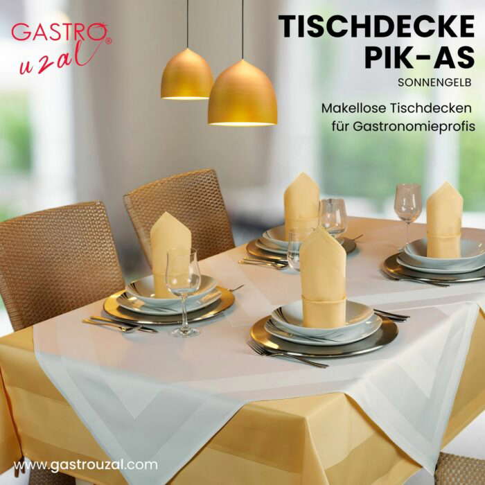 restaurant tischdecken sonnengelb