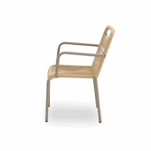 Technorattan-Stuhl MARCELLO Beige – Bild 3
