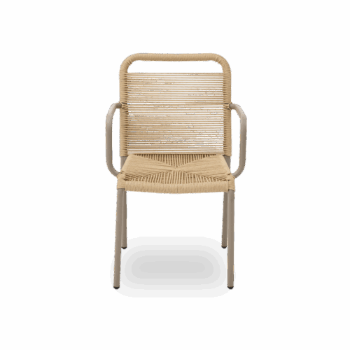Technorattan-Stuhl MARCELLO Beige – Bild 2