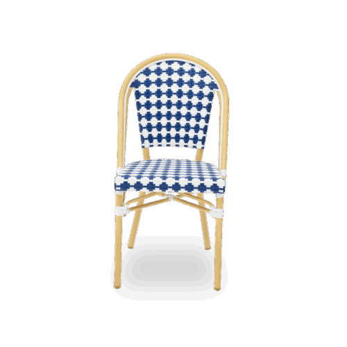 Technorattan-Stuhl MATTEO Blau – Bild 2