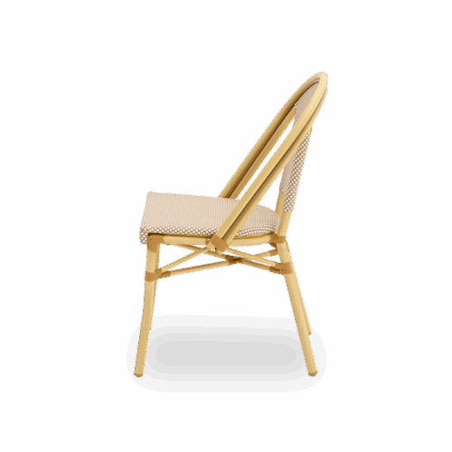 Technorattan-Stuhl MATTEO Beige – Bild 3