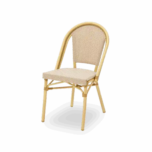 Technorattan-Stuhl MATTEO Beige – Bild 1