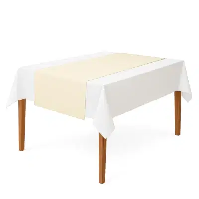 Gastro Tischläufer Creme 5er Pack 130x50 cm
