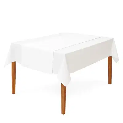 Gastro Tischläufer Weiß 5er Pack 130x50cm
