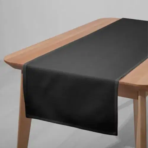 Gastro Tischläufer 130 x 50 cm 50% Polyester 50% Baumwolle Schwarz 5er Pack – Bild 2