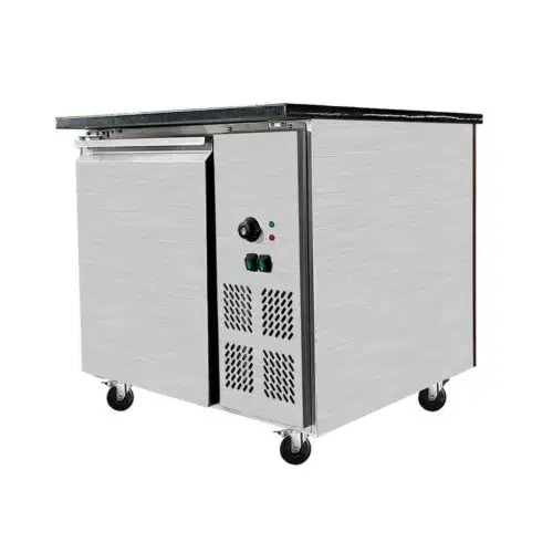 SNACK-Line Bain-Marie Theke 2x GN1/1, Granit Star Galaxy schwarz, 88x82x85,5 – Bild 1