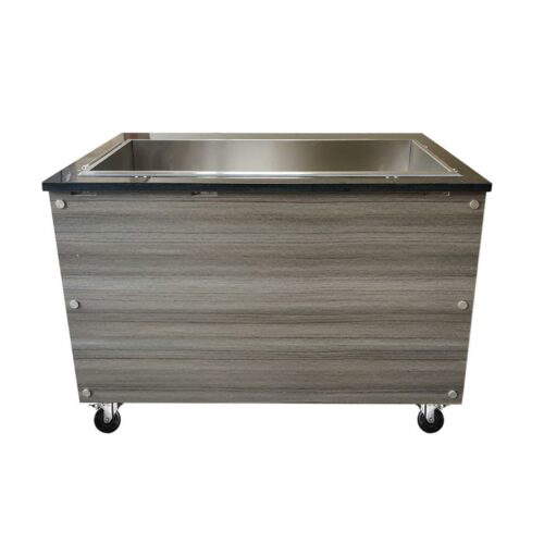 SNACK-Line Bain-Marie Theke 2x GN1/1, Granit Star Galaxy schwarz, 88x82x85,5 – Bild 2