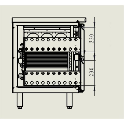 Kühltisch mit 4 Schubladen, Umluft, 136x70 – Bild 4