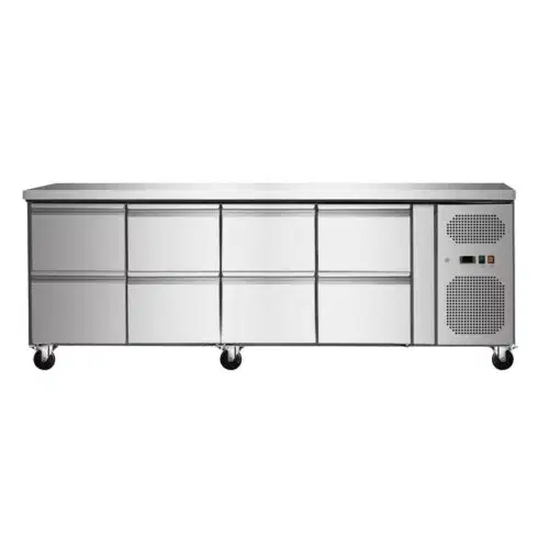 Kühltisch mit 8 Schubladen, Umluft, 223x70 – Bild 1