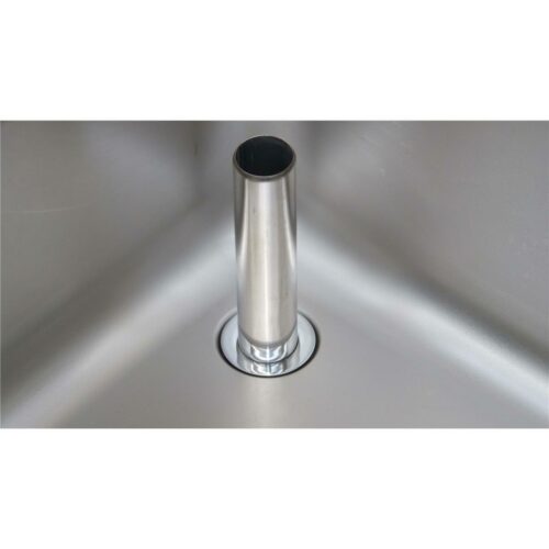 Spültisch aus Edelstahl, ein Becken Mitte (2 Größen) – Bild 6