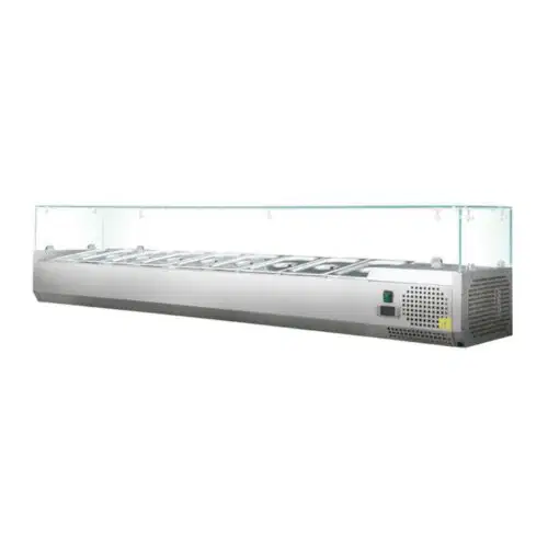 Kühlaufsatzvitrine GN 1/4, Glasaufsatz (6 Größen) – Bild 1