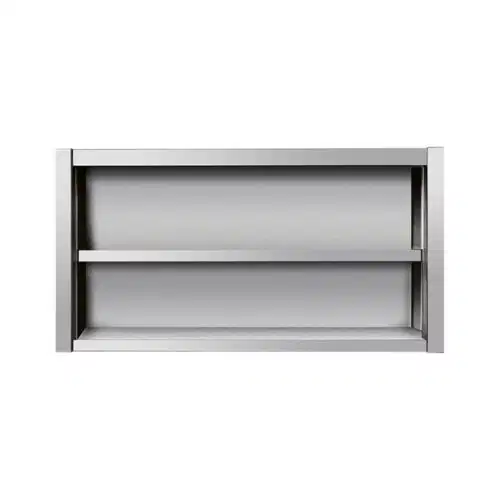 Wandhängeschrank aus Edelstahl, ohne Tür (9 Größen) – Bild 1