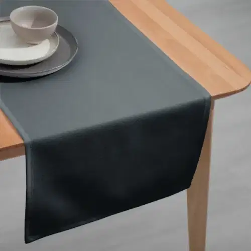 Gastro Tischläufer Anthrazit – 5er Pack (130 × 50 cm), 50 % Polyester / 50 % Baumwolle – Bild 3