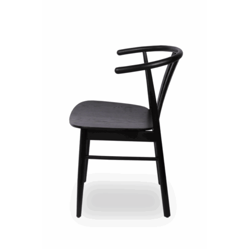 Holz Restaurantstuhl SCANDI Schwarz
