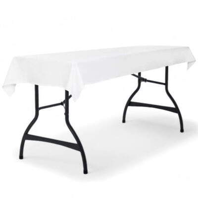 Festzeltgarniturtischdecke 50% Polyester 50% Baumwolle Weiß