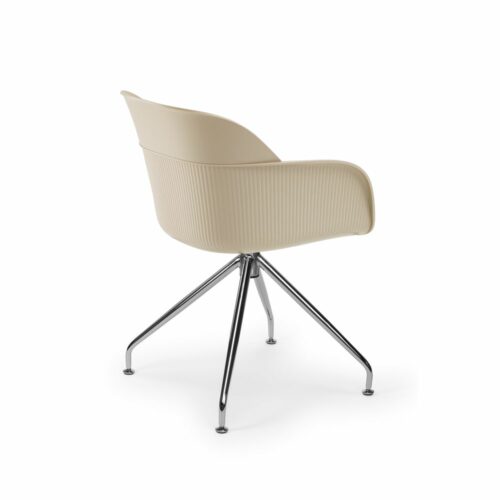 Stuhl Shell-Z Beige mit Armlehne – Bild 2