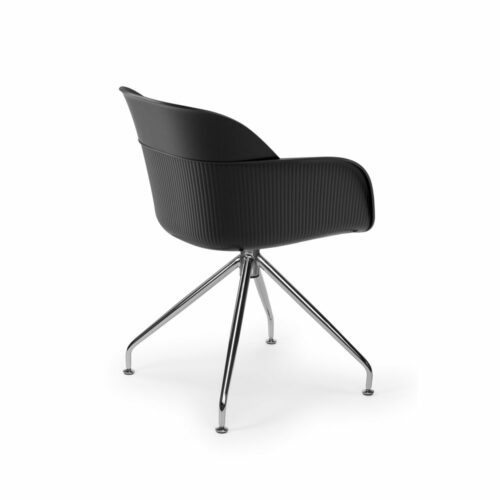 Stuhl Shell-Z Schwarz mit Armlehne – Bild 2