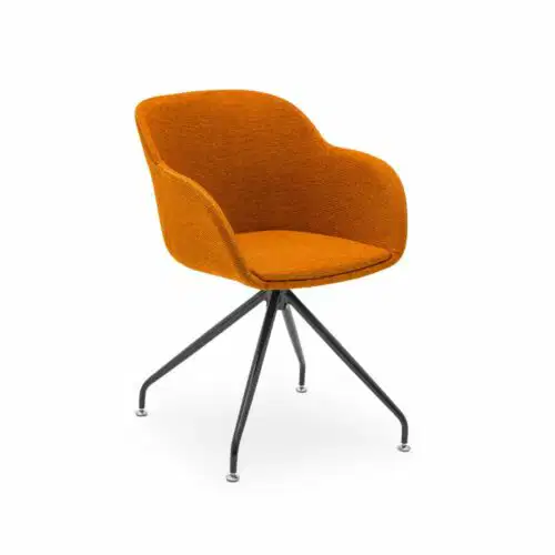 Stuhl Shell-Z Pad Orange mit Armlehne – Bild 1