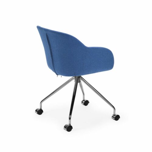 Stuhl Shell-O Pad Dunkelblau mit Armlehne – Bild 2