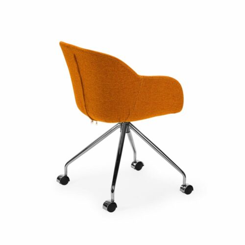 Stuhl Shell-O Pad Orange mit Armlehne – Bild 2