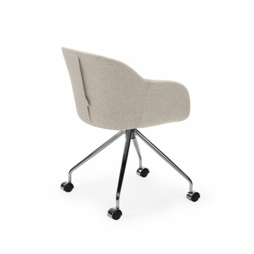 Stuhl Ecru mit Armlehne Shell-O Pad – Bild 2