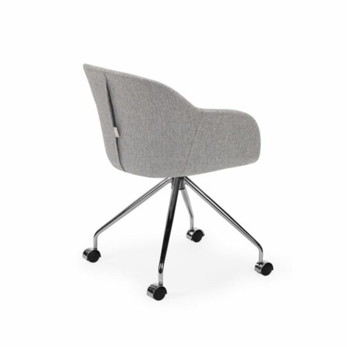 Stuhl Shell-O Pad Grau | mit Armlehne – Bild 2