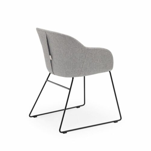 Stuhl Shell-U Pad Grau mit Armlehne – Bild 2