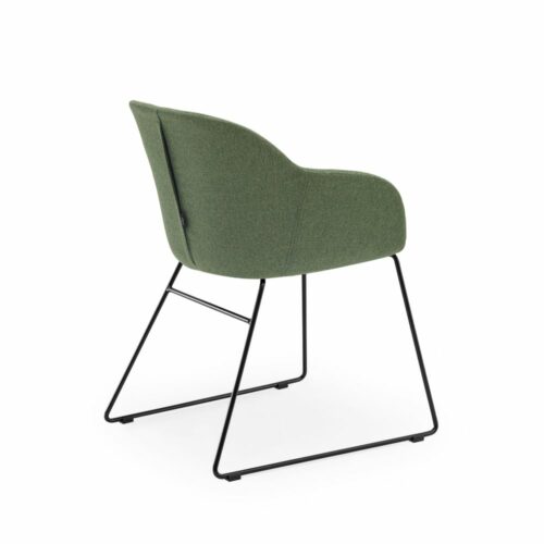 Stuhl Shell-U Pad Grün mit Armlehne – Bild 2