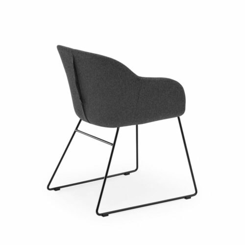 Stuhl Shell-U Pad Anthrazit mit Armlehne – Bild 2