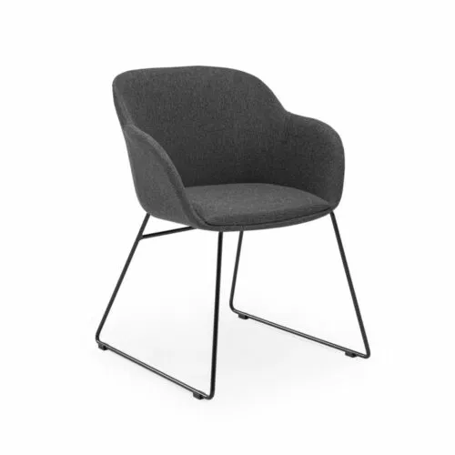 Stuhl Shell-U Pad Anthrazit mit Armlehne Stuhl Shell-U Pad Anthrazit mit Armlehne