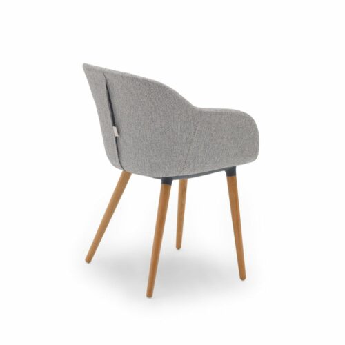 Stuhl Shell-N Pad Grau mit Armlehne – Bild 2